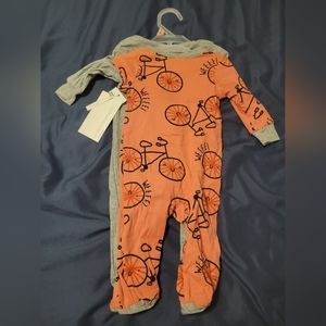 Gerber 0-3 Months Longsleeve Sleepers New With Tags Bicycles And Solid Rib Grey